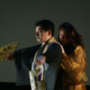 Mary Sano and Noh actor Tadaki Hashimoto performing from the dance-drama[Amaterasu, the Blind Woman and Hiroshima] (2004)